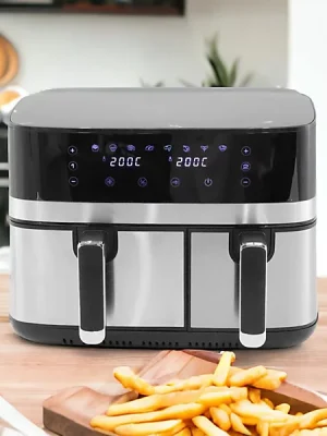 Sonifer DS855-2 Dual Pot Air Fryer with Two 4L Baskets