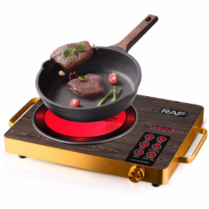 Infrared Cooker R.8029 with knob control and crystal plate