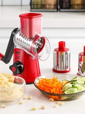 Tabletop Drum Grater 3-in-1 – Multi-Functional Kitchen Tool